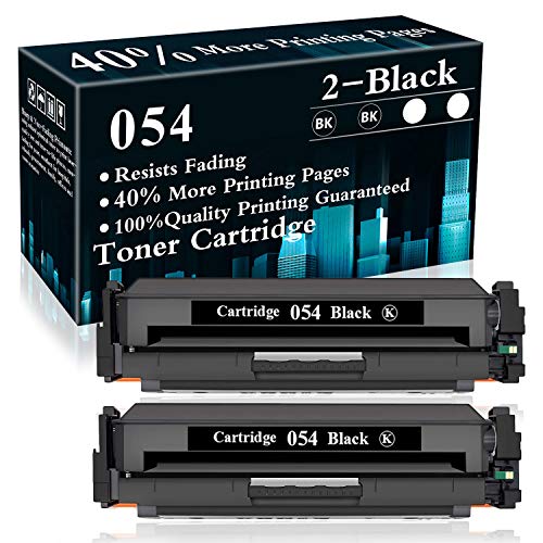 Product Cover 2 Pack Cartridge 054 Black Toner Cartridge Replacement for Canon Color Image Class LBP621Cw LBP622Cdw LBP623Cdw MF642Cdw MF644Cdw MF640C MF641Cw MF643Cdw MF645Cx Printer,Sold by TopInk