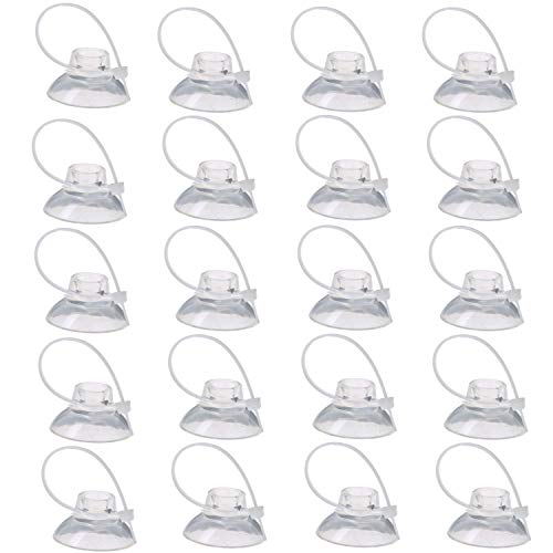 Product Cover Olgaa 20pcs Fish Tank Suction Cups with Adjustable Cable Ties Aquarium Suction Cup for Binding Moss Shrimp Nest