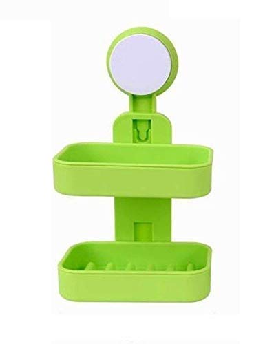 Product Cover JRM's Double Layer Soap Box Holder with Suction Cup for Bathroom Kitchen Home (Medium, Multicolour)