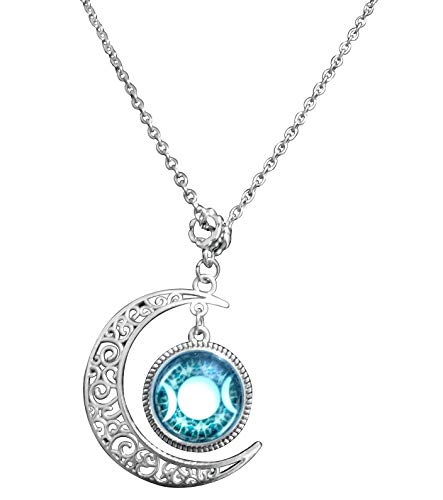 Product Cover Triple Goddess Necklace Pendant Wiccan Pentagram Jewelry Moon Gift Girls Women's