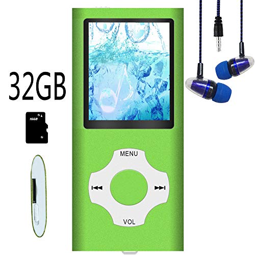 Product Cover MP3 Player / MP4 Player, Hotechs MP3 Music Player with 32GB Memory SD Card Slim Classic Digital LCD 1.82'' Screen Mini USB Port with FM Radio, Voice Record