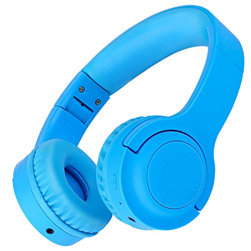 Product Cover Picun Kids Bluetooth Headphones, 35 Hrs Playtime Foldable Stereo Kids Wireless Headphones with Type-C Fast Charge and Built-in Microphone for Phones/Pad Tables/PC, 2020 Upgraded Model E3 Blue