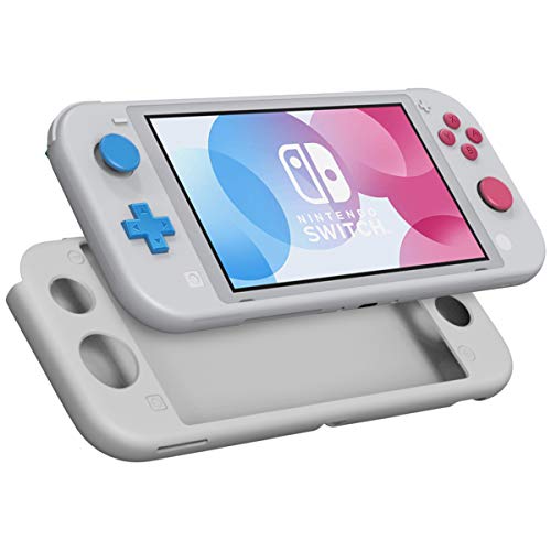 Product Cover MoKo Case for Nintendo Switch Lite - Zacian and Zamazenta Edition, Silicone Protective Rubber Cover, Shock-Absorption Anti-Scratch Non-Slip Case for Nintendo Switch Lite Console - Light Gray