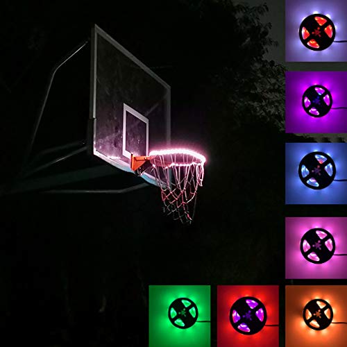 Product Cover iBccly LED Basketball Hoop Lights,Basketball Rim LED Light Swish, Glow-in-The-Dark Rim Lights Full Size-Super-Bright to Indoor/Outdoor Basketball Hoop, Sports Gift for Kids Boys Pool School (A)