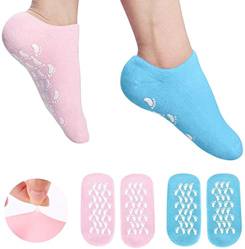 Product Cover Decent Collection Ultra-Soft Moisturizing Socks with Spa Gel Vitamin E and Oil Infuse for Repair Dry Cracked Skins