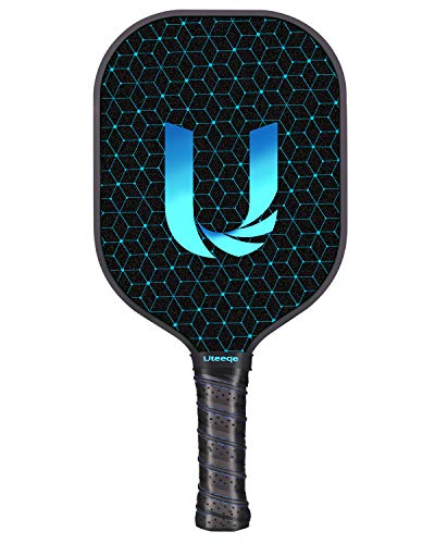 Product Cover Pickleball Paddle Graphite - Uteeqe Pickleball Paddles Lightweight Texture Surface Polymer Honeycomb Core Pickleball Racket Cushion Comfort Contour Grip Low-Profile Edge Guard Pickleball Racquet