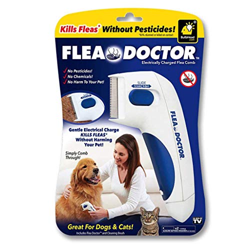 Product Cover Flea Doctor | Electronic Flea Comb | Electric Comb | Electric Comb for Pets, Dogs, Cats | Without Pesticides | Naturally Kill Tick and Remove Fleas