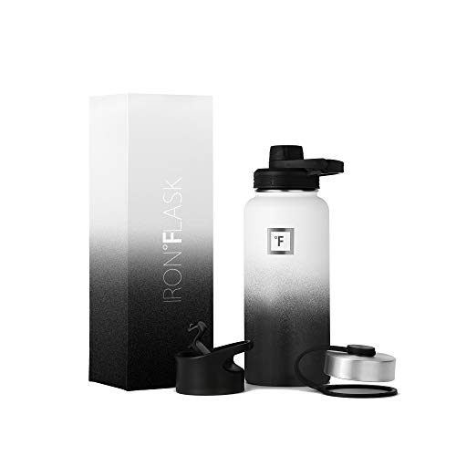 Product Cover IRON °FLASK Sports Water Bottle - 32oz, 3 Lids (Spout Lid), Vacuum Insulated Stainless Steel, Hot Cold, Modern Double Walled, Simple Thermo Mug, Hydro Metal Canteen