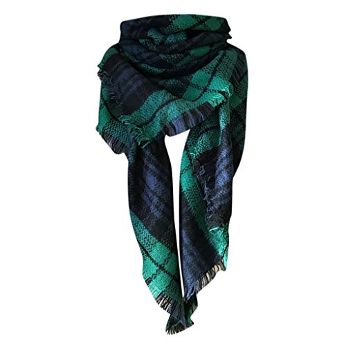 Product Cover OTTATAT Popular Trendy Women's Long Shawl Scarves,2020 Fall Winter Ladies Knit Cashmere Feel Plaid Triangle Scarf Daily Essential Soft Comfort Loose Slim Outdoor Holiday Trips Shopping Collocation