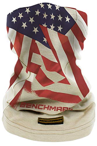 Product Cover BENCHMARK FR Flame Resistant Face Mask Neck Gaiter, One Size, Soft FRC (American Flag Face Gaiter)