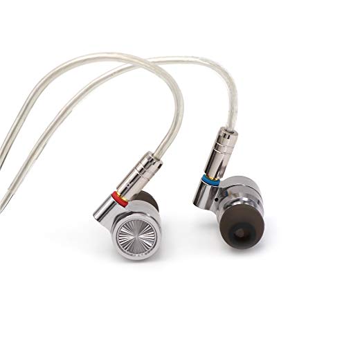 Product Cover Linsoul TIN HiFi T4 10mm Carbon Nanotube Dynamic Driver in-Ear Monitor Earphones, Ultra-Sleek Metal Housing, Silver-Plated MMCX Cable