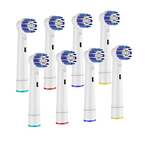 Product Cover VOGUISH Replacement Brush Heads Compatible with Oral B Electric Toothbrush,8 Pack Replacment Toothbrush Heads Precision Clean Refills for Oral B Braun/Pro9600 /Pro6000 /Pro7000 (8pack)