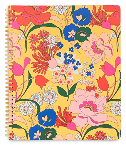 Product Cover ban.do Yellow Floral Rough Draft Large Spiral Notebook, 11