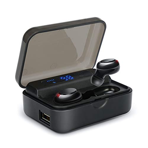 Product Cover Wireless Earbuds, BELANKO Bluetooth 5.0 Headphones with Digital LED Display Stereo in Ear Bluetooth Headset IPX7 Waterproof with Charging Case and Built in Mic for Sports