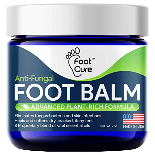 Product Cover Foot Cure All Natural Foot Balm - Made in USA - for Dry Cracked Heels, Athletes Foot, Moisturizes Itchy Toes and Feet - Best Anti-fungal Cream to Remove Foot Callus.