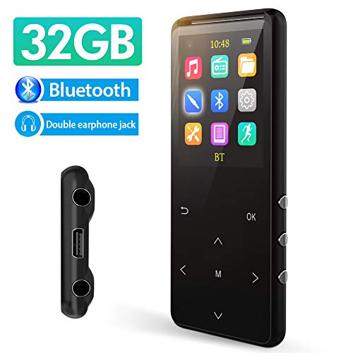 Product Cover MP3 Player, 32GB MP3 Player with Bluetooth 5.0, Slim Design, Lightweight, HiFi Recording Pedometer, Expandable up to 128GB