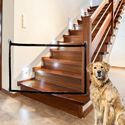 Product Cover Magic Gate for Dogs, Pet Safety Gate, Portable Folding Mesh Baby Safety Gates, Safe Guard Install Anywhere, Safety Fence for Hall Doorway