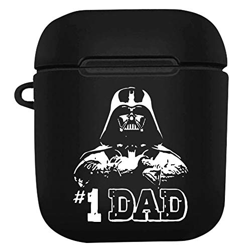 Product Cover #1 DAD Cool Airpods Case Cover, Best Father Gift Funny Airpods Case Star Wars Skin,Black Premium Hard Shell Accessories Compatible with Apple AirPods