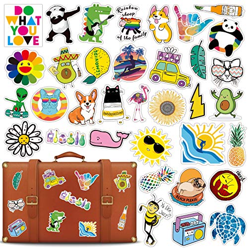 Product Cover Hydroflask Stickers for Teens 35PCS Cute Cartoon Vinyl Stickers for Waterbottle Laptop or Luggage