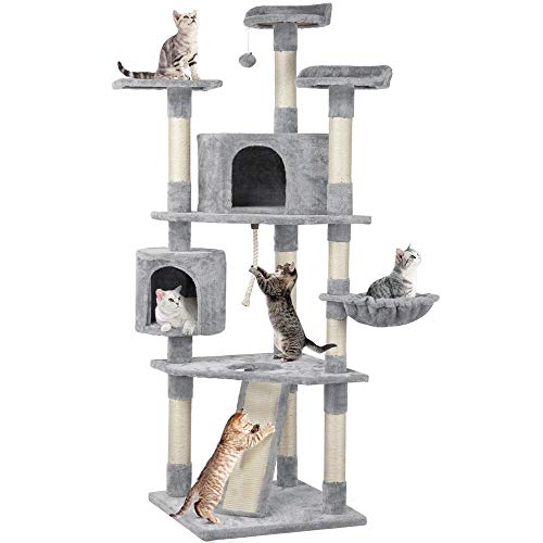 Product Cover Yaheetech 79 inches Multi-Level Cat Tree Condo with Scratching Post Pet Stand Play House Furniture Kitten Kitty Activity Tower