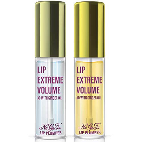 Product Cover Lip Enhancer, Natural Lip Plumper, Lip Care Serum, Moisturized Clear Lip Oil, Lip Plumper Fuller & Hydrated Beauty Lips 2 Packs (Light + Strong), Latorice
