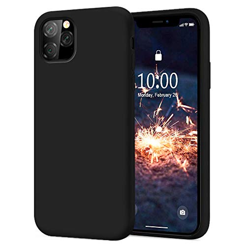 Product Cover KUMEEK iPhone 11 Pro Case, Soft Silicone Gel Rubber Bumper Case Anti-Scratch Microfiber Lining Hard Shell Shockproof Full-Body Protective Case Cover for Apple iPhone 11 Pro-Black