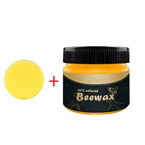 Product Cover Wood Seasoning Beewax Multipurpose Natural Beeswax - Furniture Care Complete Solution Beeswax Polish,Home Cleaning Polished Waterproof and Wear-resistant Beeswax Polish,for Wood & Furnitur(Multicolor)