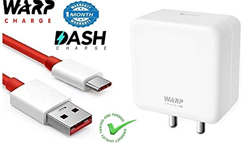 Product Cover FASHIONISTA Warp Charger 30watt/6A Power Adapter with Charging Cable for OnePlus 7Pro 7T 7TPro and Dash Charge for OnePlus 3 3T 5 5T 6 6T 7