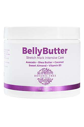 Product Cover Belly Butter Stretch Mark Cream Intensive Care Botanic Tree w/ 100% Organic Avocado, Cocoa Butter, Vit B5, And Rosehip