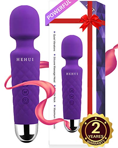 Product Cover HEHUI Wand Massager Powerful, Cordless Rechargeable Wand Massager with 8 Powerful Speeds and 20 Modes,Waterproof Handheld Personal Wand Massager for Back Neck Shoulder Legs
