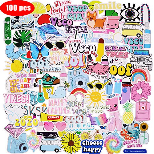 Product Cover JOINBO 100 Pcs Not Repeating The Stylish Fresh Cute Waterproof Vsco Stickers, which is a Must-Have Material for Vsco Girls, Suitable for Tablets, Skateboards, Mobile Phones, Kettles, Luggage, Outdoor