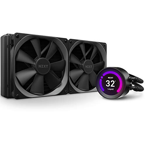 Product Cover NZXT Kraken Z63 280mm - RL-KRZ63-01 - AIO RGB CPU Liquid Cooler - Customizable LCD Display - Improved Pump - Powered by CAM V4 - RGB Connector - AER P 140mm Radiator Fans (2 Included)