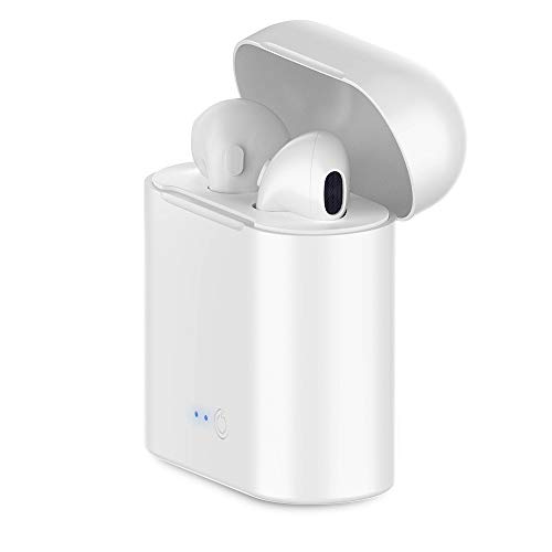 Product Cover Wireless Earbuds Bluetooth Headphones,Bluetooth 5.0 Auto Pairing in-Ear Headphones with Airpods Portable Case Wireless Charging Case(White)