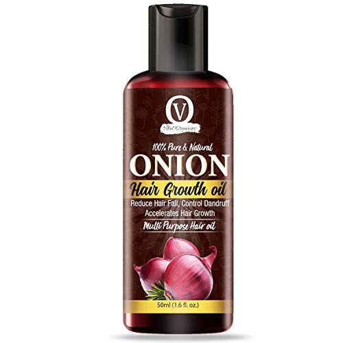Product Cover Onion Hair Oil With Castor Oil,Green Tea, Hibiscus, Argan Oil, Blackseed Oil, Rosemary Oil And 24 Essential Oils And Natural Extracts For Hair Growth,Strong And Healthy Hair (50ml)