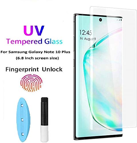 Product Cover SIASIAK Full Screen Coverage HD Curved Tempered Glass Compatible with Samsung Galaxy Note 10 Plus