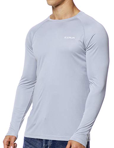 Product Cover EZRUN Men's UPF 50+ UV Protection Shirts Lightweight Sun Protection Shirt Quick Dry Mens Swim Shirt Rash Guard