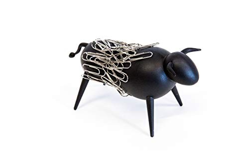 Product Cover Magnetic Bull Paperclip Holder - Funny Office Desk Accessories, Secure Magnetic Paper Clip Holder, Holds Staples, Paper Clips, Bobby Pins, and More, Fun Magnetic Desk Organizer