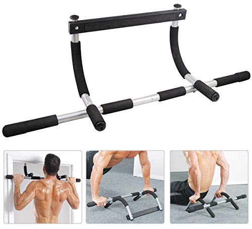 Product Cover Coroid Home Gym Pull up Bars for Home | Push up bar | sit ups Equipment | dips Stands with Top Pulley Solid Fitness Gym Accessories (Color- Black)