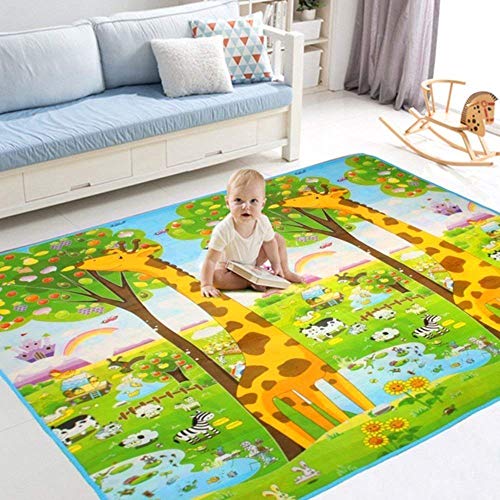 Product Cover Sasimo Double Sided Water Proof Baby Mat Carpet Baby Crawl Play Mat Kids Infant Crawling Play Mat Carpet Baby Gym Water Resistant Baby Play & Crawl Mat(Large Size - 6 Feet X 5 Feet) (babymat)