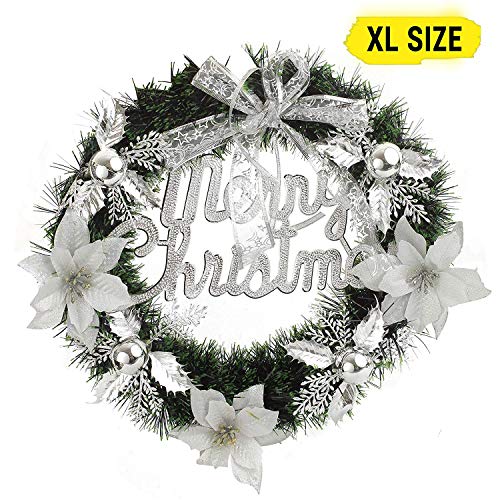 Product Cover TIED RIBBONS Christmas Wreath for Door House Office and Restaurants Decorations