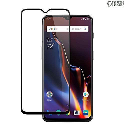 Product Cover Aine Full Glue Coverage Anti-Scratch 9H Hardness 3D Tempered Glass for OnePlus 6T (Transparent)