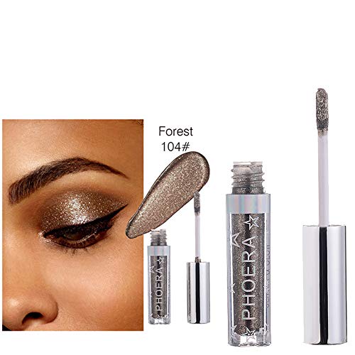 Product Cover Chenway Glitter Eyeshadow,12 Color Magnificent Metals and Glow Holographic 3D High Pigmented Eyeshadow Liquid with Magnificent Long Lasting Professional Makeup (D)