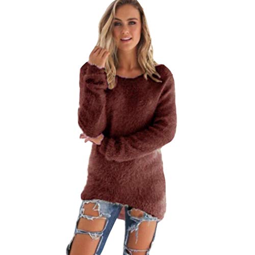 Product Cover Nabsna Women New Sweater O Neck Solid Color Casual Pullovers Jumper Pullovers