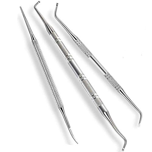 Product Cover Professional Surgical Pedicure Tool Set (3PCS) Ingrown Nail Treatment, 2 PCS Ingrown Toenail Lifters and 1 PCS Ingrown Toenail File Nail Cleaner Kit Pain Relief Nail Lifters and File