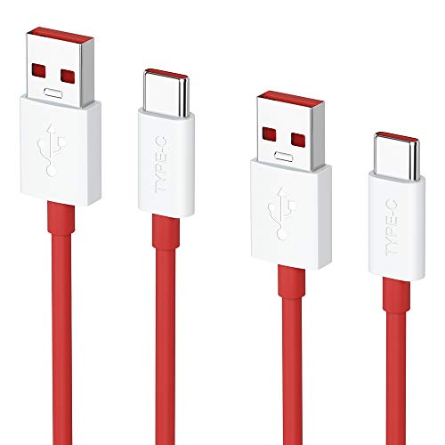 Product Cover TITACUTE for OnePlus 7T Pro Charging Cable,Warp Charge Cable 5V 4A Type-C Cable 2 Pack OnePlus Dash USB C Cable 6FT Fast Charge Data Sync for OnePlus 7T 7 Pro 6T 6 5T 5 3T 3 Red