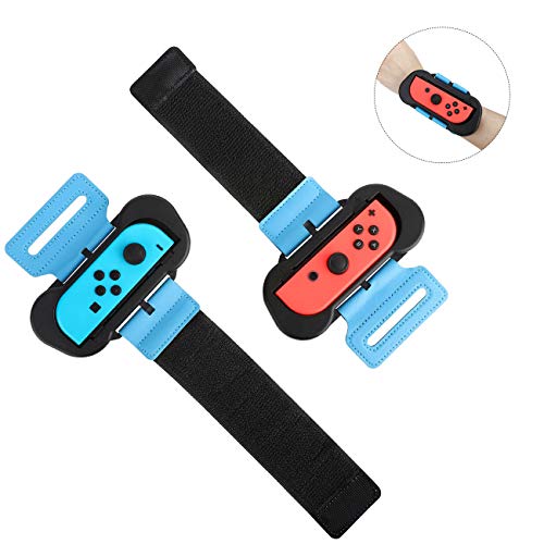 Product Cover MoKo Wristbands for Nintendo Switch Dance 2019/2018 and Zumba Burn It Up, 2Pack Comfortable Easy Using Adjustable Elastic Wrist Straps for Joy-Con Controller, Two Size Band for Adults and Kids