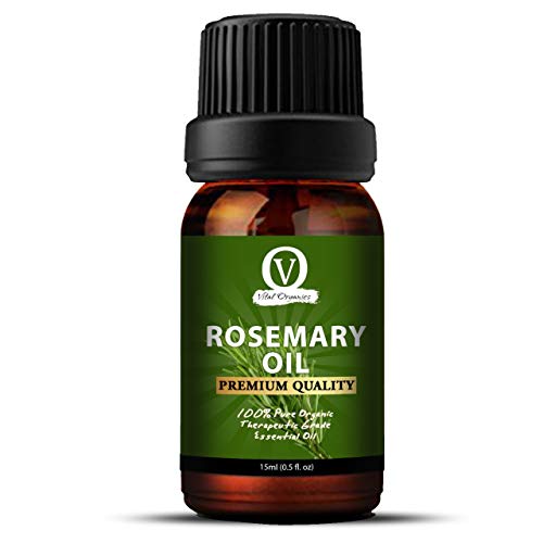 Product Cover Rosemary Oil is Essential Oil for Hair Growth & Skincare 100% Pure, Cold Pressed, Unrefined. Essential Oil for Face, Nails, Hair, Skin. Therapeutic AAA+ Grade