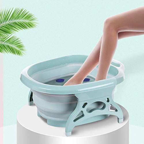 Product Cover AZOD Roller Folding Foot tub for Pedicure Relieve Stress- Portable Travel Foot Massage Bucket Foot Wash Basin Feet Spa Bubbling Massage Wheel Bath-Tub Massage Soaking Basin Folding Foot Pedicure Spa Tub Massage Basin