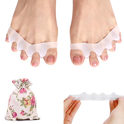 Product Cover Toe Separators, Silicone Gel Straightener Stretcher Spacers for Bunions,Overlapping Toes,Hammer Toes,Pedicure,Yoga (1 Pair)