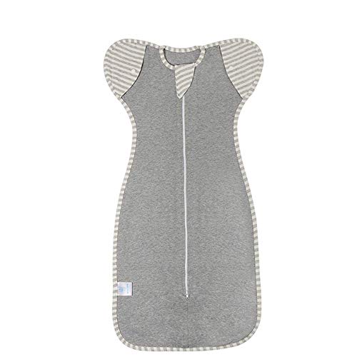 Product Cover Juzanl Baby Swaddle Sack with Arms Up Mittens Cuffs, Transition Bag, Medium 3-6 Month Grey